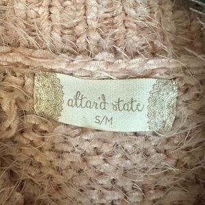 Altar’d State oversize light pink fluffy sweater
